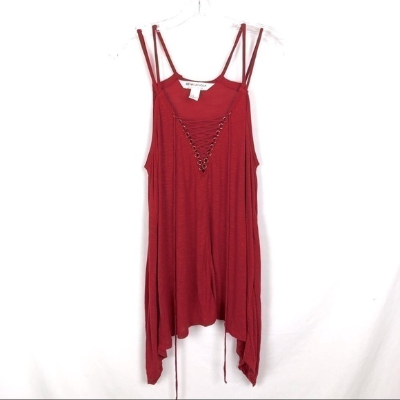H&M Coachella line boho chic rust red tank - Picture 1 of 8
